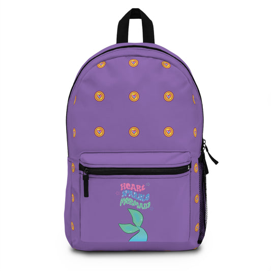 Backpack - Mermaid Heart Sparkle Crypto Merch Designed by Children