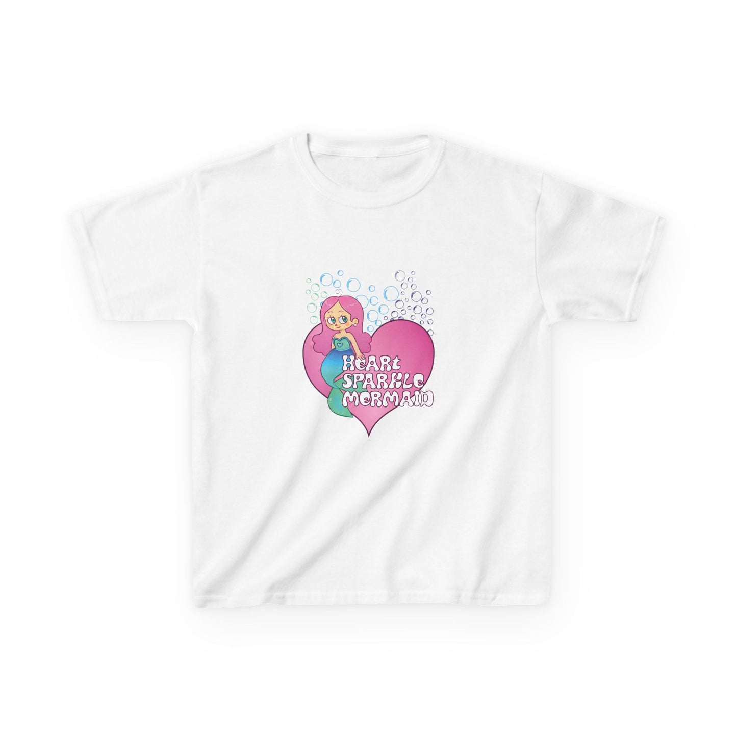 Kids Tee Heart Sparkle Mermaid