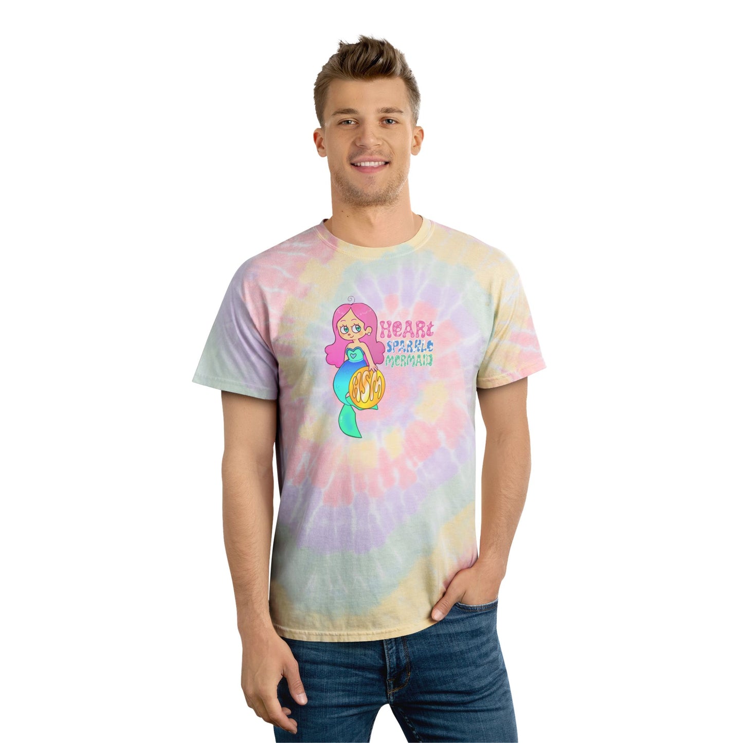 Tie-Dye Tee - Heart Sparkle Mermaid