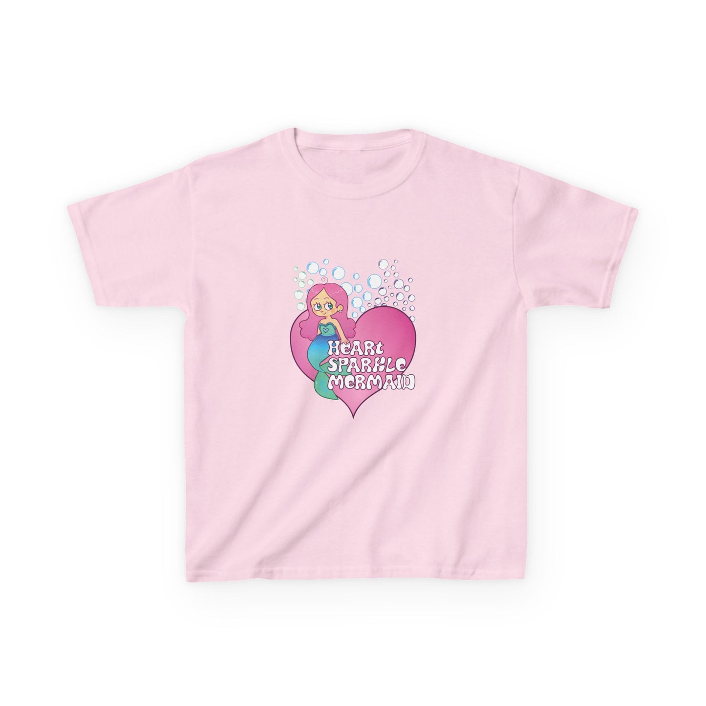 Kids Tee Heart Sparkle Mermaid