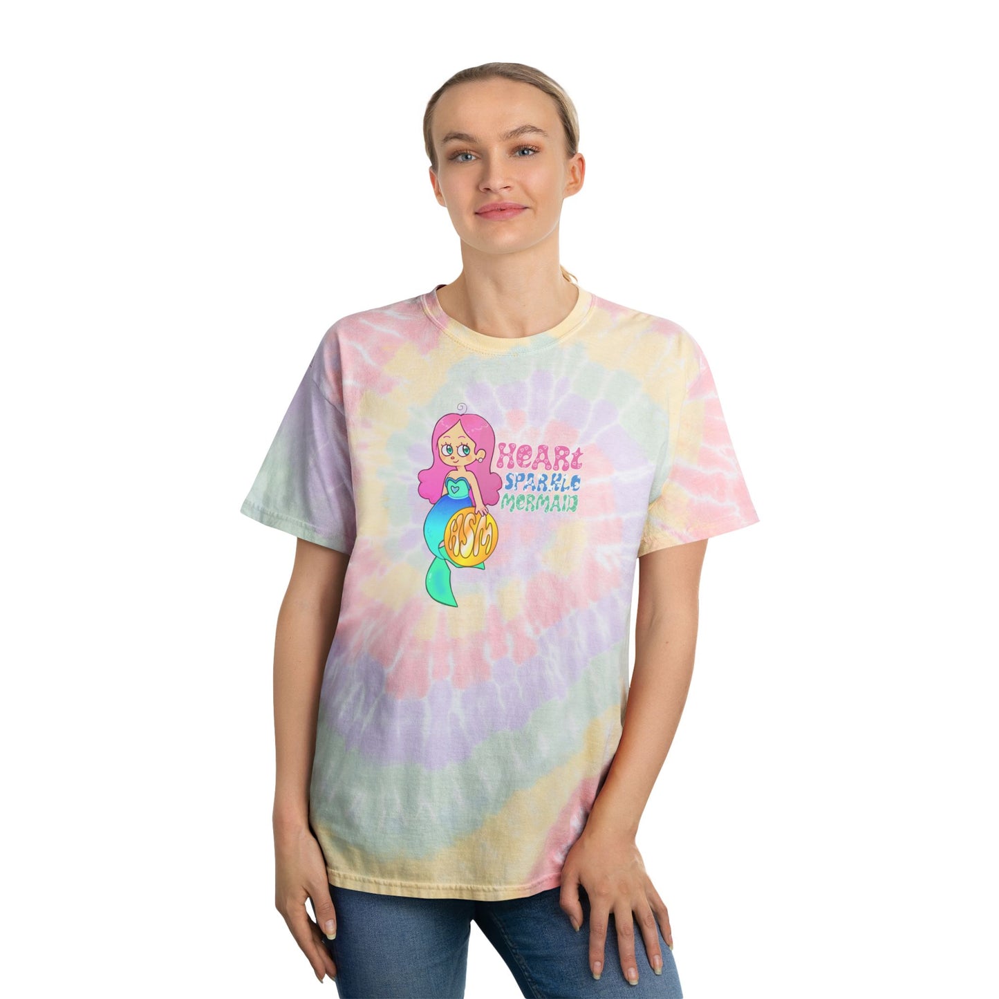 Tie-Dye Tee - Heart Sparkle Mermaid