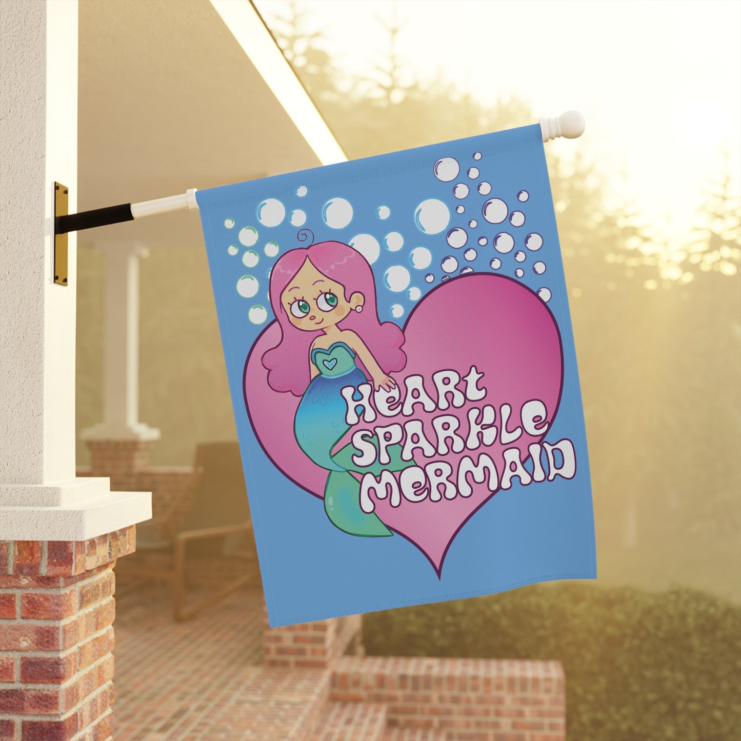 House Banner - Heart Sparkle Mermaid Garden Cute Design